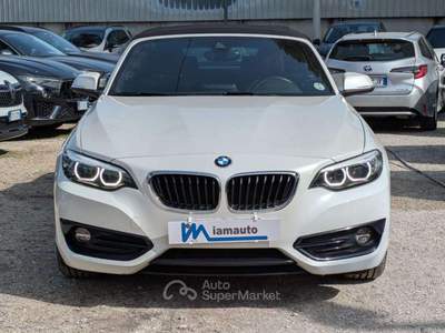 BMW Serie 2 218d 218 218d Cabrio Advantage 150cv DRIVE MODE NAVIGATORE Bianco usata Roma