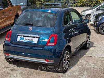 Fiat 500 Hybrid Dolcevita 1.0cc 70cv TETTO PANORAMICO CLIMA Blu/Azzurro usata Roma
