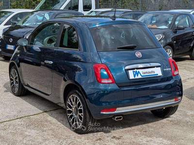 Fiat 500 Hybrid Dolcevita 1.0cc 70cv TETTO PANORAMICO CLIMA Blu/Azzurro usata Roma