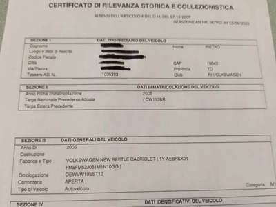 Volkswagen New Beetle Tenuta sempre in box Nero usata Rivalta di Torino