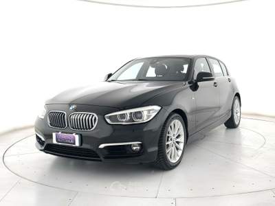 BMW Serie 1 118d 118d urban 5p auto led+c.17"+bluetooth Nero usata Ghedi
