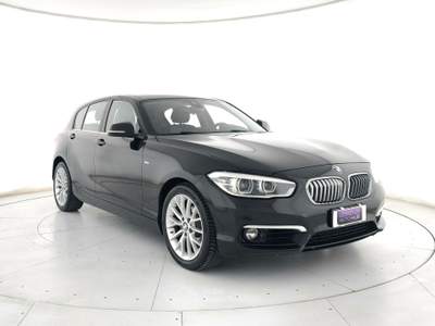 BMW Serie 1 118d 118d urban 5p auto led+c.17"+bluetooth Nero usata Ghedi