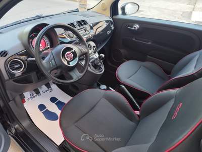 Fiat 500 1.2 BENZINA 69CV LOUNGE TETTO Nero usata CORATO