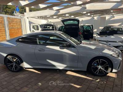 BMW Serie 4 420d 420 Serie 4 G22 2020 Coupe 420d Coupe mhev 48V xdrive Msport auto Grigio usata Bari