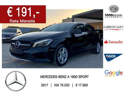 Mercedes-Benz Classe A A 180 d Sport Nero usata Casarano