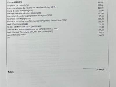 Audi A1 allstreet 30tfsi - possibilità noleggio no scoring Blu/Azzurro usata Gela