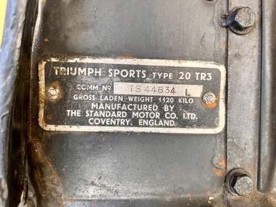 Triumph TR3 A, ORIGINALE Giallo usata Roma