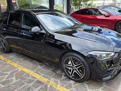 Mercedes-Benz Classe C 300d Mild Hybrid S.W. AMG DIGITAL LIGHT CAMERA 360° MEMORY FULL OPT Nero usata Serravalle