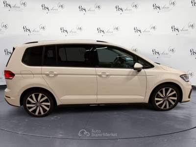 Volkswagen Touran 2.0 TDI SCR DSG R-LINE IQ LED MATRIX NAVI CAMERA COCKPIT Bianco usata Serravalle