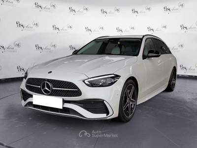 Mercedes-Benz Classe C 180 T Mild Hybrid AMG LINE LED CAMERA MBUX Bianco usata Serravalle