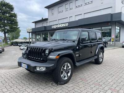 Jeep Wrangler Unlimited 2.2 Mjt II Sahara SOLO 63.500KM! Nero usata Arsago Seprio