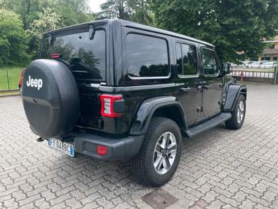 Jeep Wrangler Unlimited 2.2 Mjt II Sahara SOLO 63.500KM! Nero usata Arsago Seprio