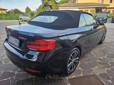 BMW Serie 2 218d d Cabrio Sport Nero usata Monselice