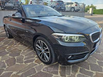BMW Serie 2 218d d Cabrio Sport Nero usata Monselice