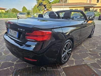 BMW Serie 2 218d d Cabrio Sport Nero usata Monselice