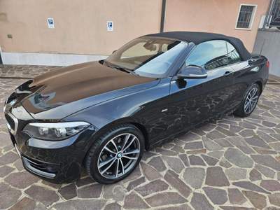 BMW Serie 2 218d d Cabrio Sport Nero usata Monselice