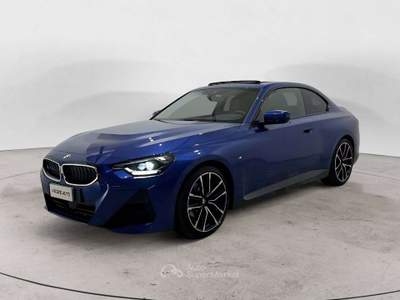 BMW Serie 2 220i 220 Serie 2 Coupe mhev 48V MSport auto Blu/Azzurro usata Milano