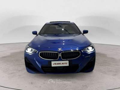 BMW Serie 2 220i 220 Serie 2 Coupe mhev 48V MSport auto Blu/Azzurro usata Milano
