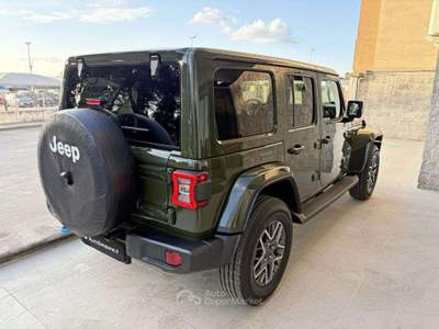 Jeep Wrangler Unlimited 2.0 PHEV ATX 4xe Sahara. Verde usata Carovigno