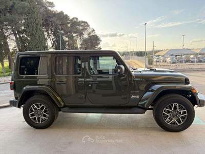 Jeep Wrangler Unlimited 2.0 PHEV ATX 4xe Sahara. Verde usata Carovigno