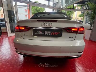 Audi A3 CABRIO 1.6 TDI 116 CV SPORT NAVI CERCHI DA 18 CAMBIO 6 SPEED KM CERTIFICATI LUCI AMBIENTE OK NEOPATENTATI Bianco usata Pesaro