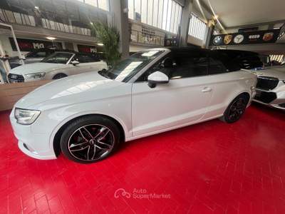 Audi A3 CABRIO 1.6 TDI 116 CV SPORT NAVI CERCHI DA 18 CAMBIO 6 SPEED KM CERTIFICATI LUCI AMBIENTE OK NEOPATENTATI Bianco usata Pesaro