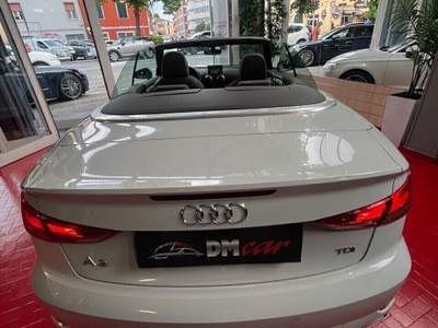 Audi A3 CABRIO 1.6 TDI 116 CV SPORT NAVI CERCHI DA 18 CAMBIO 6 SPEED KM CERTIFICATI LUCI AMBIENTE OK NEOPATENTATI Bianco usata Pesaro