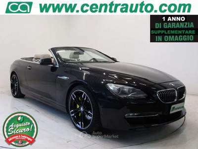 BMW Serie 6 640d 640 d 3.0 D Cabrio Futura Aut. * PELLE * Nero usata Andalo Valtellino