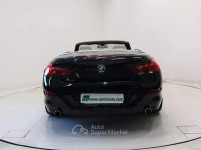 BMW Serie 6 640d 640 d 3.0 D Cabrio Futura Aut. * PELLE * Nero usata Andalo Valtellino