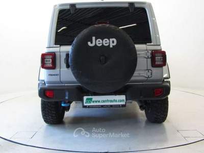 Jeep Wrangler Unlimited 2.0 PHEV ATX 4xe Rubicon Plug in hybrid Argento usata Andalo Valtellino