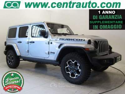 Jeep Wrangler Unlimited 2.0 PHEV ATX 4xe Rubicon Plug in hybrid Argento usata Andalo Valtellino