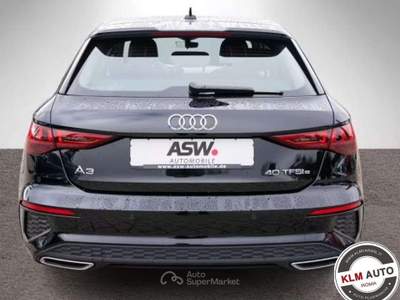 Audi A3 SPB 40 TFSI e S tronic S LINE 204 cv Nero usata Roma