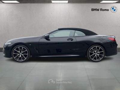BMW Serie 8 840d 840 d Cabrio mhev 48V xdrive auto Nero usata Roma