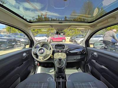Fiat 500 1.2cc EURO6 69cv TETTO PANORAMA CERCHI IN LEGA Nero usata Roma