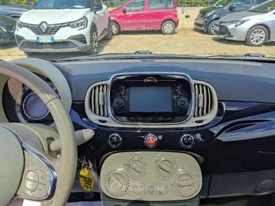 Fiat 500 1.2cc EURO6 69cv TETTO PANORAMA CERCHI IN LEGA Nero usata Roma