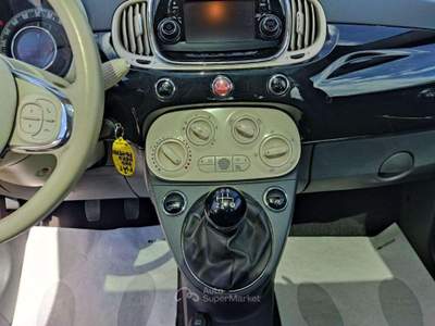 Fiat 500 1.2cc EURO6 69cv TETTO PANORAMA CERCHI IN LEGA Nero usata Roma