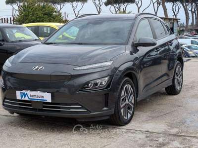 Hyundai Kona EV 39kWh XTech City ZERO EMISSION CAMERA POST. Grigio usata Roma