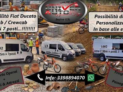 Fiat Ducato 2.3 MJT 130cv Multicab/Crewcab 7 posti Furgonato Bianco usata Sepino