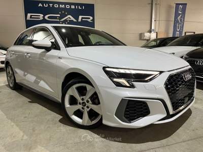 Audi A3 SPB 35 TFSI 150cv Hybrid Stronic S line "18 Sline  Bianco usata Savigliano