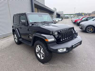 Jeep Wrangler 2.2 Mjt II 4X4 4WD Sahara 3 PORTE GANCIO TRAINO Nero usata Sant'Angelo in vado