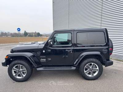 Jeep Wrangler 2.2 Mjt II 4X4 4WD Sahara 3 PORTE GANCIO TRAINO Nero usata Sant'Angelo in vado