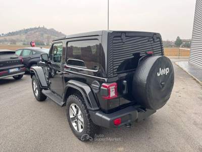 Jeep Wrangler 2.2 Mjt II 4X4 4WD Sahara 3 PORTE GANCIO TRAINO Nero usata Sant'Angelo in vado