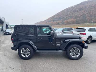Jeep Wrangler 2.2 Mjt II 4X4 4WD Sahara 3 PORTE GANCIO TRAINO Nero usata Sant'Angelo in vado