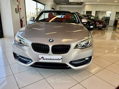 BMW Serie 2 218i i Cabrio Sport PREZZO REALE !! Grigio usata Cavernago