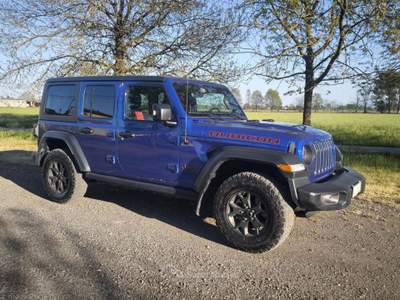 Jeep Wrangler Unlimited  2.2 Mjt Rubicon Gancio Traino Blu/Azzurro usata Casteggio