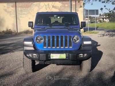 Jeep Wrangler Unlimited  2.2 Mjt Rubicon Gancio Traino Blu/Azzurro usata Casteggio