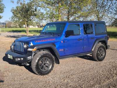 Jeep Wrangler Unlimited  2.2 Mjt Rubicon Gancio Traino Blu/Azzurro usata Casteggio