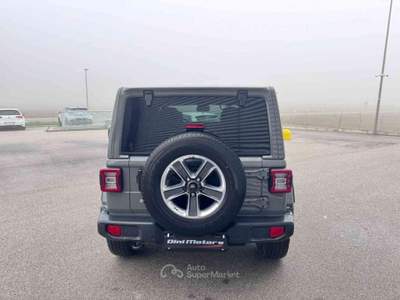 Jeep Wrangler Unlimited 2.2 Mjt II 4X4 4WD Sahara GANCIO TRAINO Grigio usata Sant'Angelo in vado