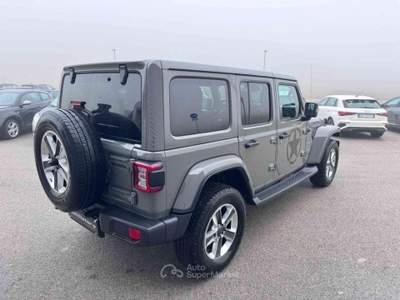 Jeep Wrangler Unlimited 2.2 Mjt II 4X4 4WD Sahara GANCIO TRAINO Grigio usata Sant'Angelo in vado