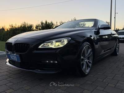 BMW Serie 6 640d 640d xDrive Cabrio Pelle Full Led Auto Nero usata Mesagne